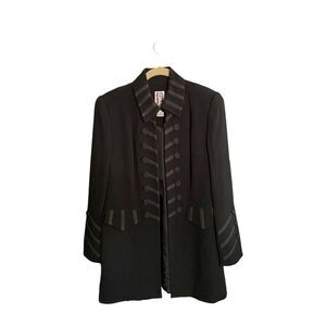 Zelda vintage women’s black military style steam punk blazer size 6